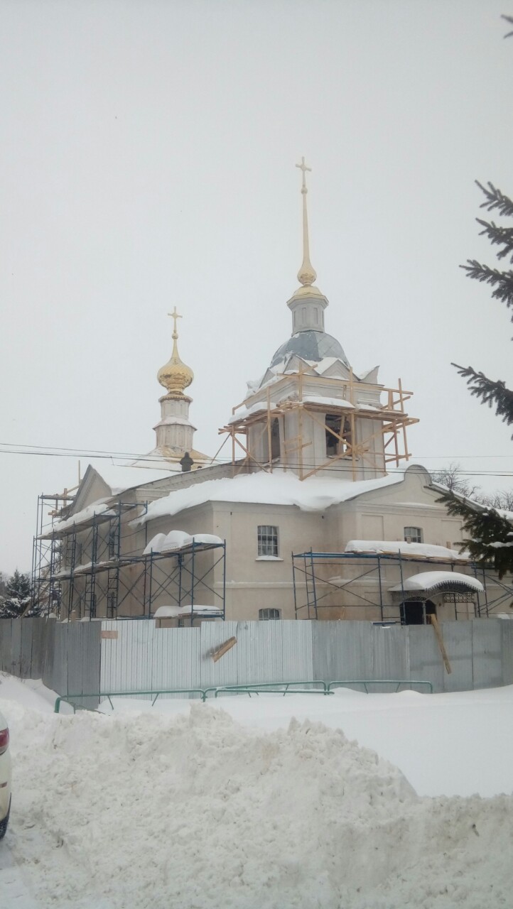 Окончание работ по монтажу завершений Кресто-Никольской Церкви, г. Суздаль, Владимирская область